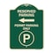 Signmission Reserved Parking Permit Parking with Symbol and Left Arrow Aluminum Sign, 24" x 18", G-1824-23145 A-DES-G-1824-23145 - alternate 1